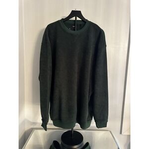 NWT's Bolle Golf Dark Green Fleece Crewneck Sweatshirt 2XL Athleisure Comfy